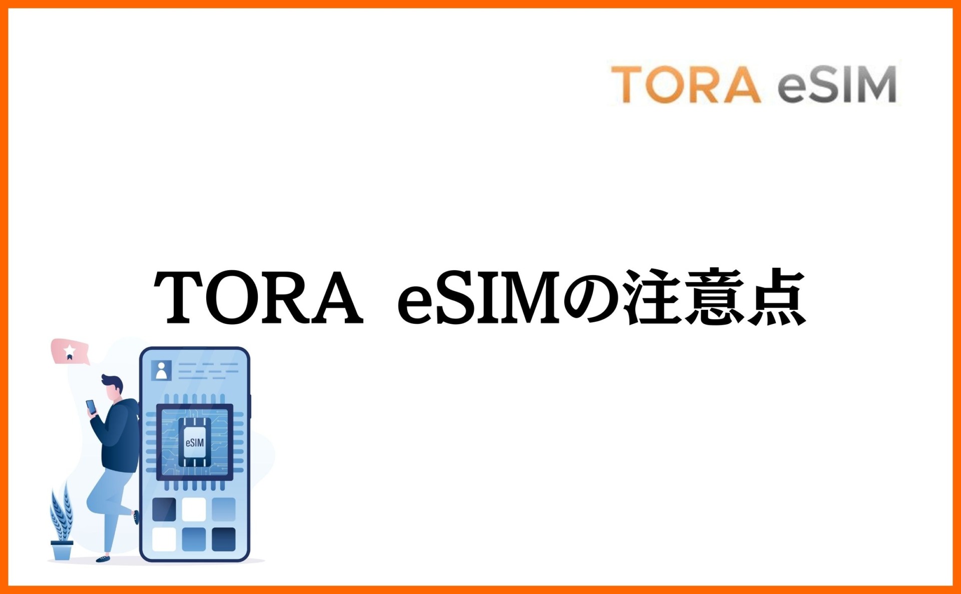 TORA eSIMの注意点